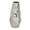 Silver Aluminum Contemporary Vase, 15&#x22; x 7&#x22; x 7&#x22;